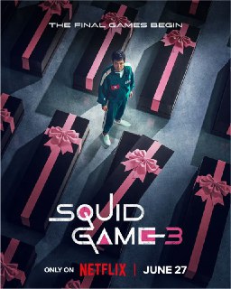 名称：鱿鱼游戏 3季全 4K HDR  内嵌简繁字幕描述：反抗失败、挚友身亡、私下背弃。456号玩家成奇勋（李政宰 饰）宛如坠入绝望深渊，但鱿鱼游戏不会因任何人而停止，奇勋和幸存的玩家被迫玩起一个比一个致命的游戏，意志力备受考验。奇勋在走投无路之下被迫做出重要抉择，而他们每一轮的选择就如骨牌般，一步步推向更严重的后果。与此同时，黄仁昊（李秉宪 饰）重回“负责人”岗位，接待来历成谜的贵宾，弟弟黄俊昊（魏嘏隽 饰）则继续寻找神秘的游戏岛，浑然不知队上早有叛徒。奇勋能够做出正确的决定吗？还是信念终究会被负责人击溃